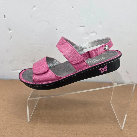 ALEGRIA KARMEN PINK LEATHER WOMEN'S SANDALS SIZE 39 (EUR) Sz 9 - Picture 1 of 15
